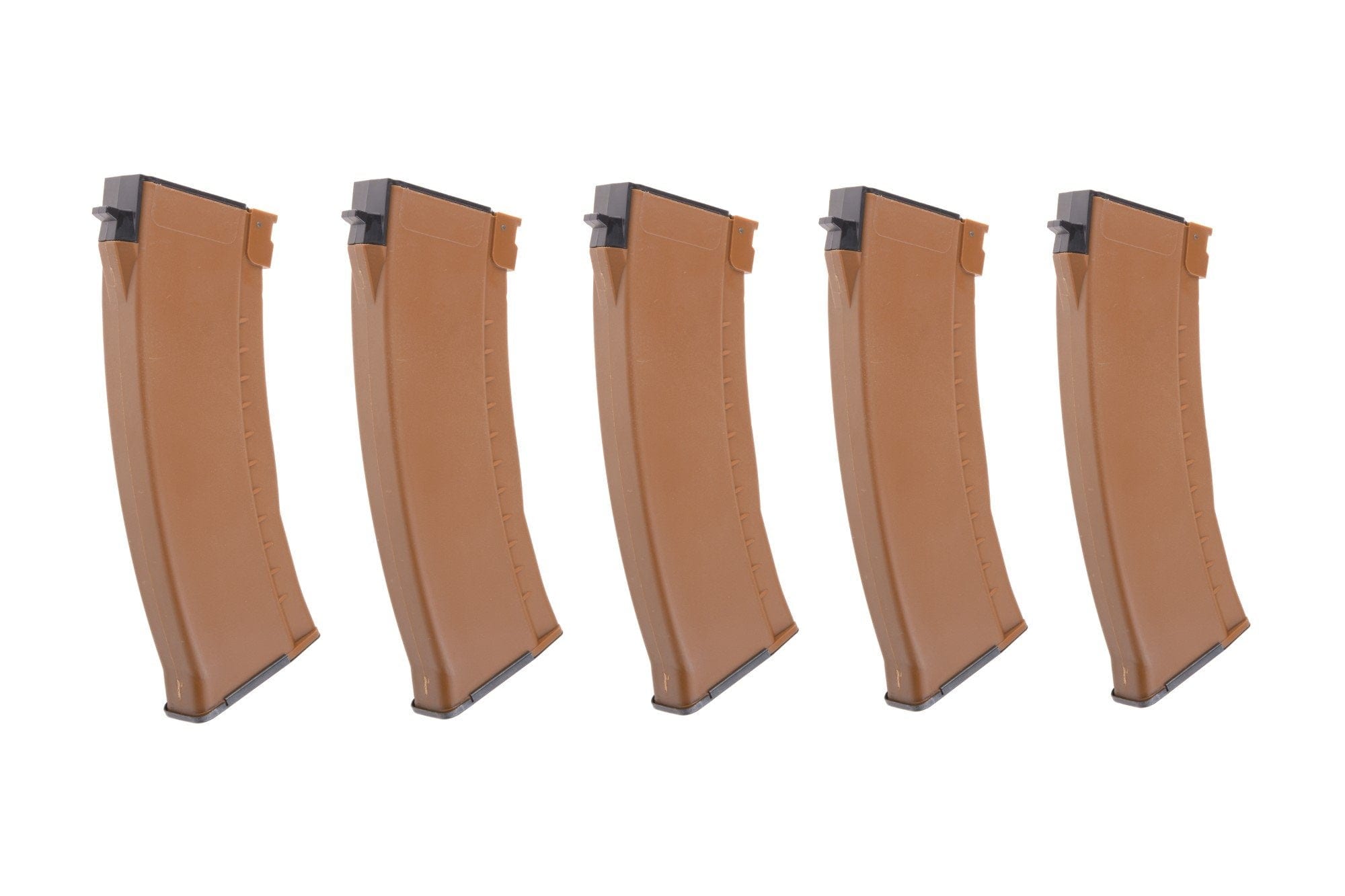Set of 5 Mid-cap magazines for AK74 (150rd) - brown by E&L Airsoft on Airsoft Mania Europe