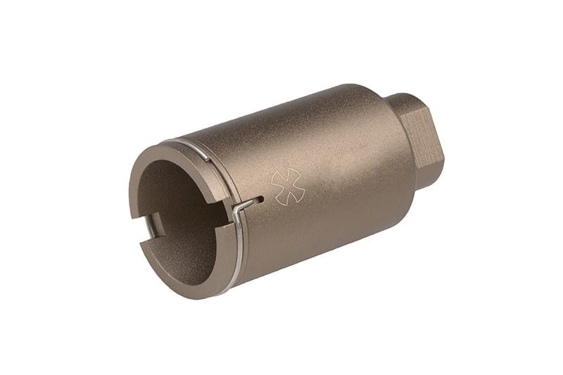 Flash hider / exiting gas concentrator "Nov Mini" - Tan by Element on Airsoft Mania Europe