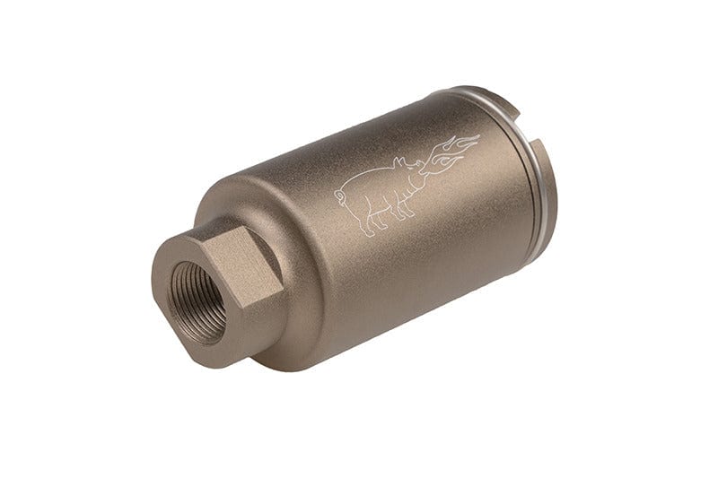 Flash hider / exiting gas concentrator "Navy Seal Mini" - Tan by Element on Airsoft Mania Europe