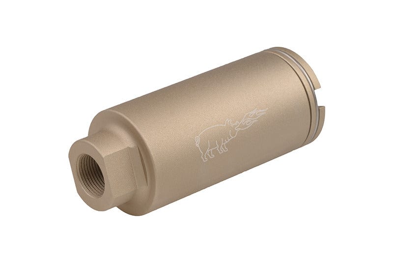Navy Seal Gas Concentrating Flash Hider - Tan by Element on Airsoft Mania Europe