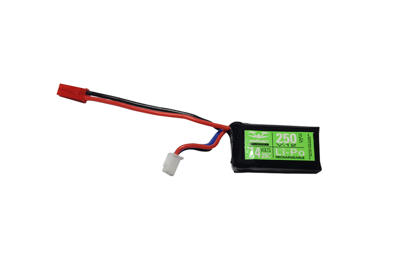 7.4 V 250mAh LiPo 25C HP - JST Battery by Valken on Airsoft Mania Europe