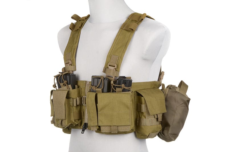Split Front Chest Rig Gen V Tactical Vest - Khaki