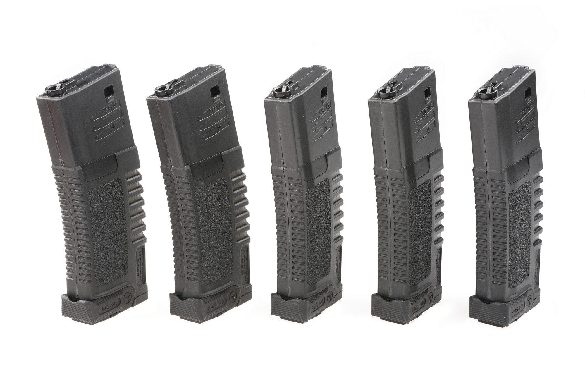 5x set 140rd PMG mid-cap magazine for M4/M16 type replicas - black by AMOEBA on Airsoft Mania Europe