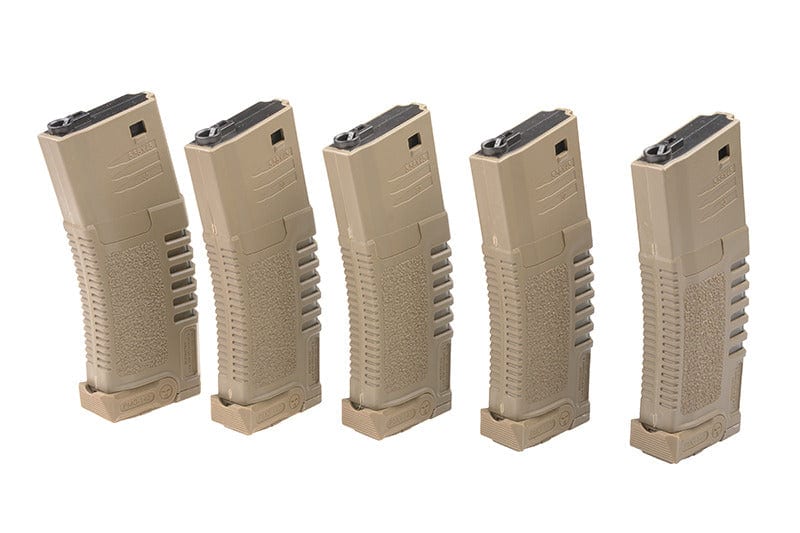 5x set 140rd PMG mid-cap magazine for M4/M16 type replicas - dark earth by AMOEBA on Airsoft Mania Europe
