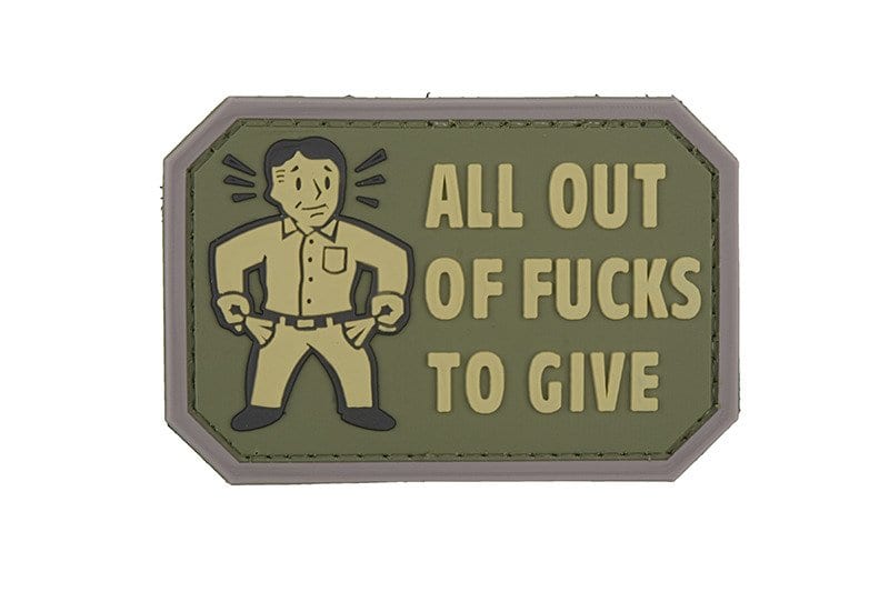 All Out - 3D Badge - Olive Drab