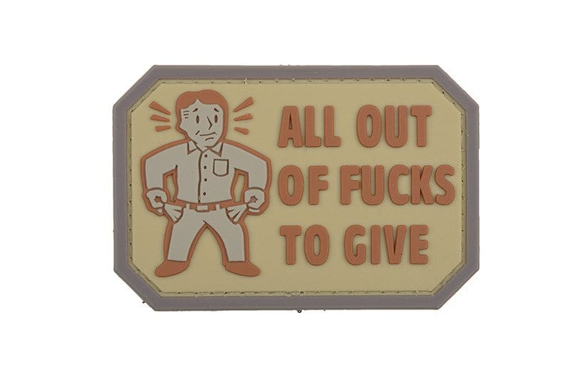 All Out - 3D Badge - Tan