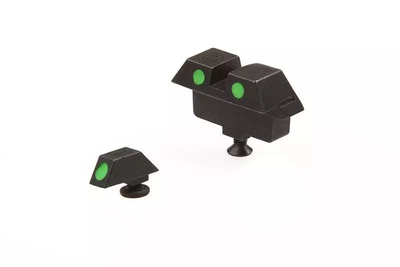 Set of Fluorescent Iron Sights for G17 TM Replicas - Green