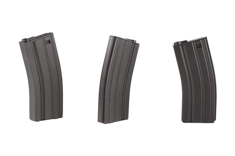 Set of 5 Mid-Cap 100 BB Magazines for M4 / M16 - Gray by Specna Arms on Airsoft Mania Europe