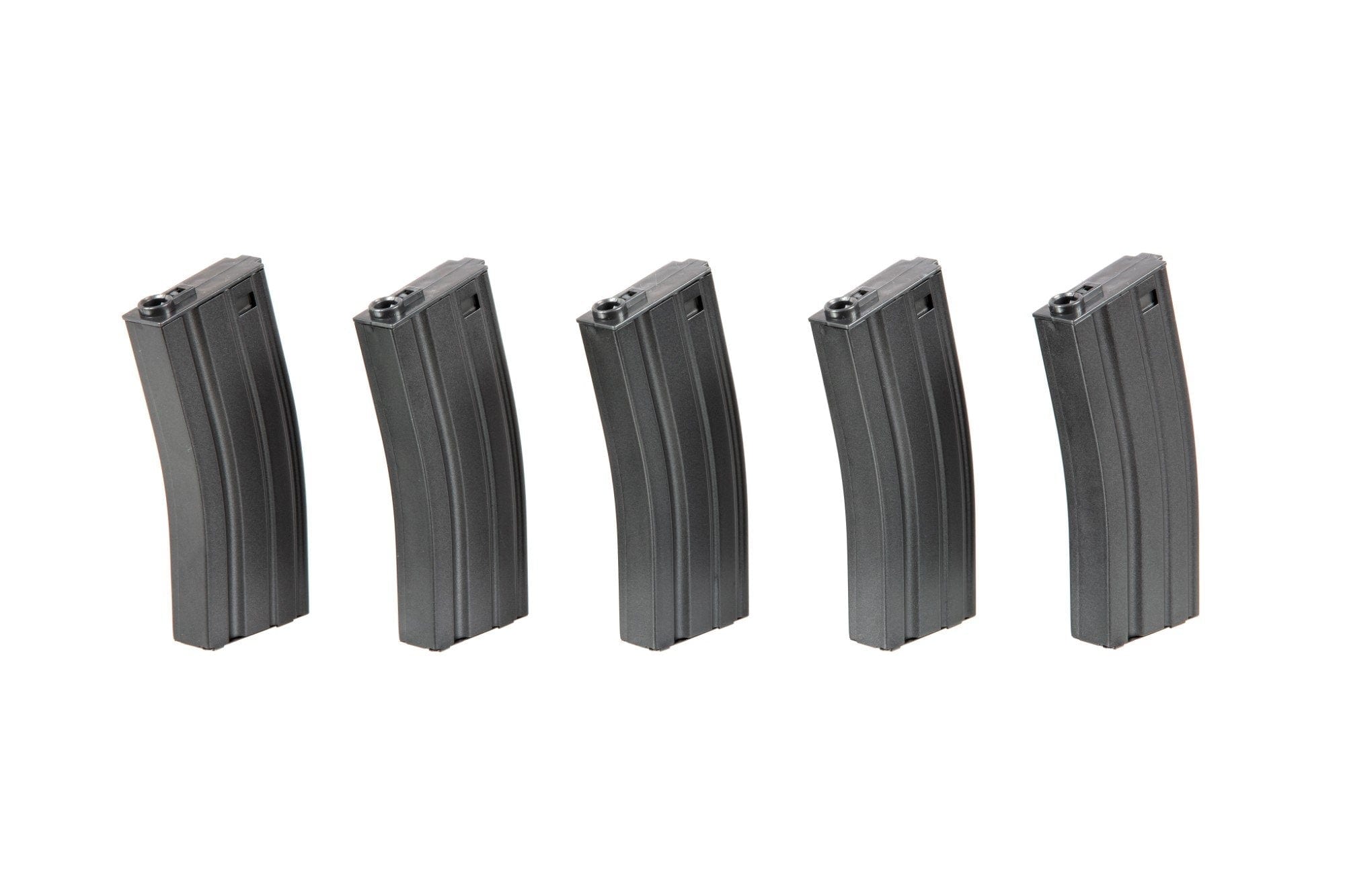 Set of 5 Mid-Cap 100 BB Magazines for M4 / M16 - Gray by Specna Arms on Airsoft Mania Europe
