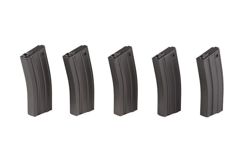 Set of 5 Real-Cap 30 BB Magazines for M4/M16 Replicas - Grey