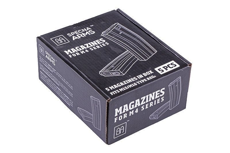 Set of 5 Real 30 BB-Cap Magazines for M4 / M16 Replicas - Gray by Specna Arms on Airsoft Mania Europe