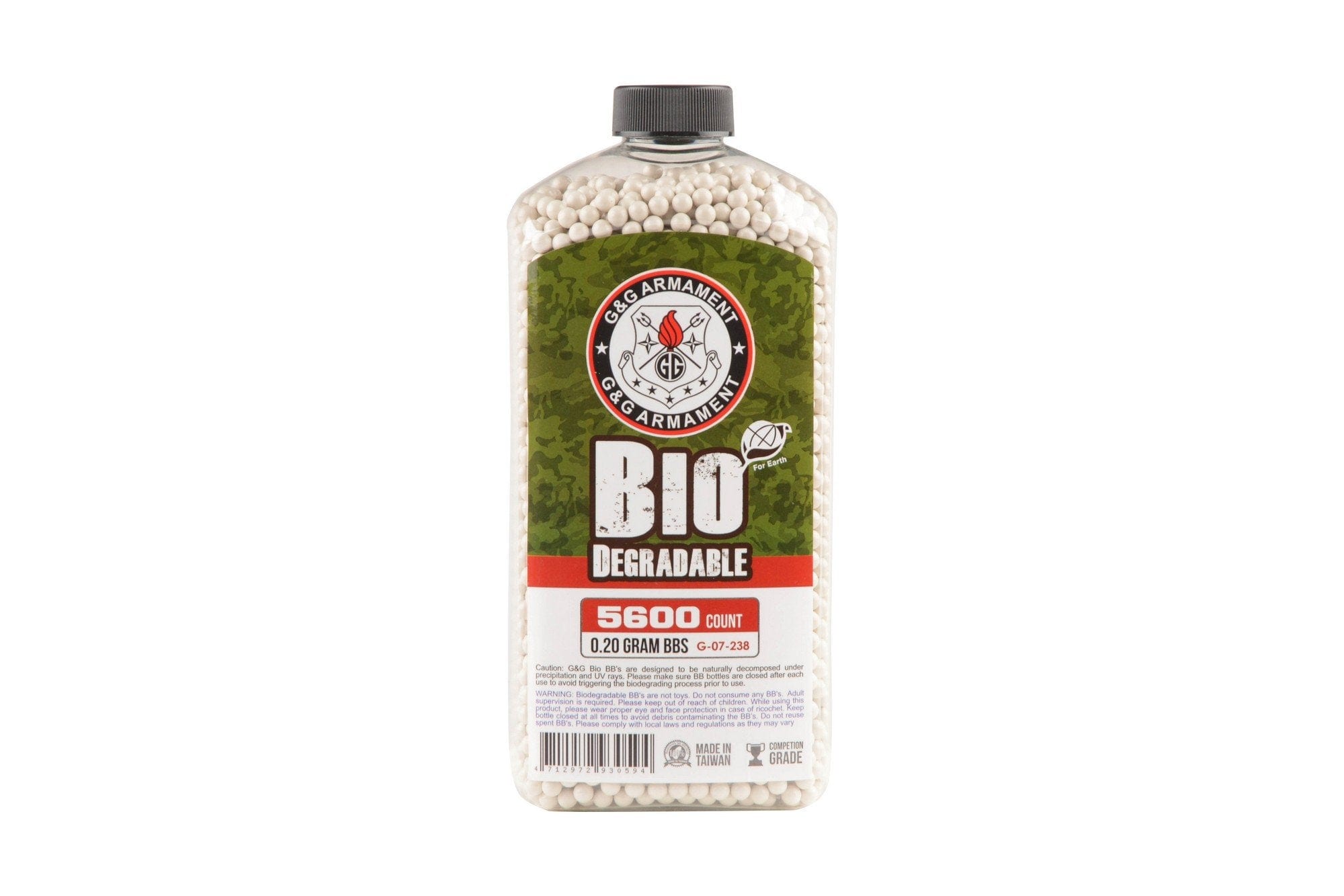 Precision 0.2 g BIO BBs (5600 BBs / Bottle) by G&G on Airsoft Mania Europe