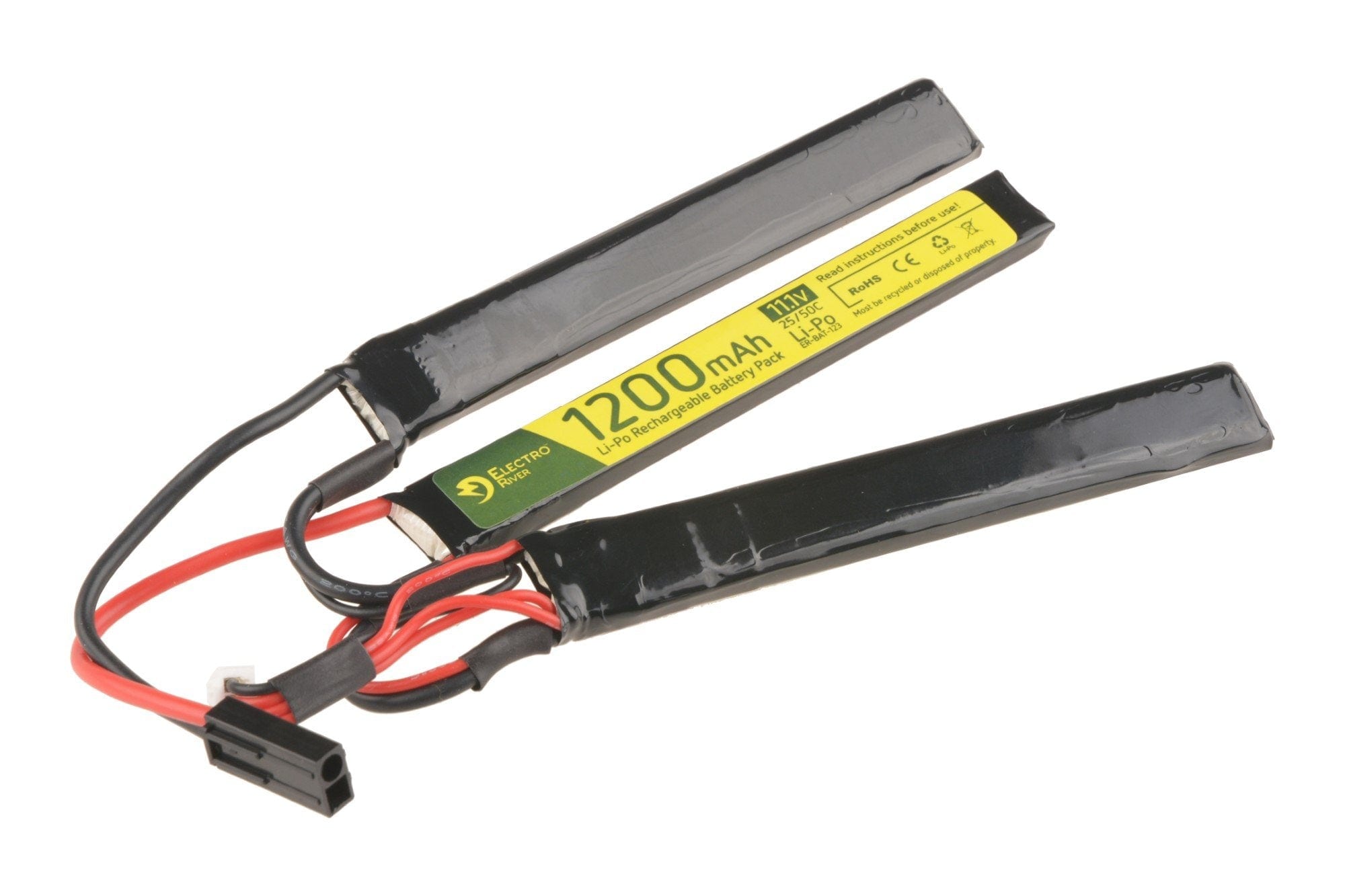 LiPo 11.1V 1200 mAh 25/50C Butterfly Battery by Electro River on Airsoft Mania Europe
