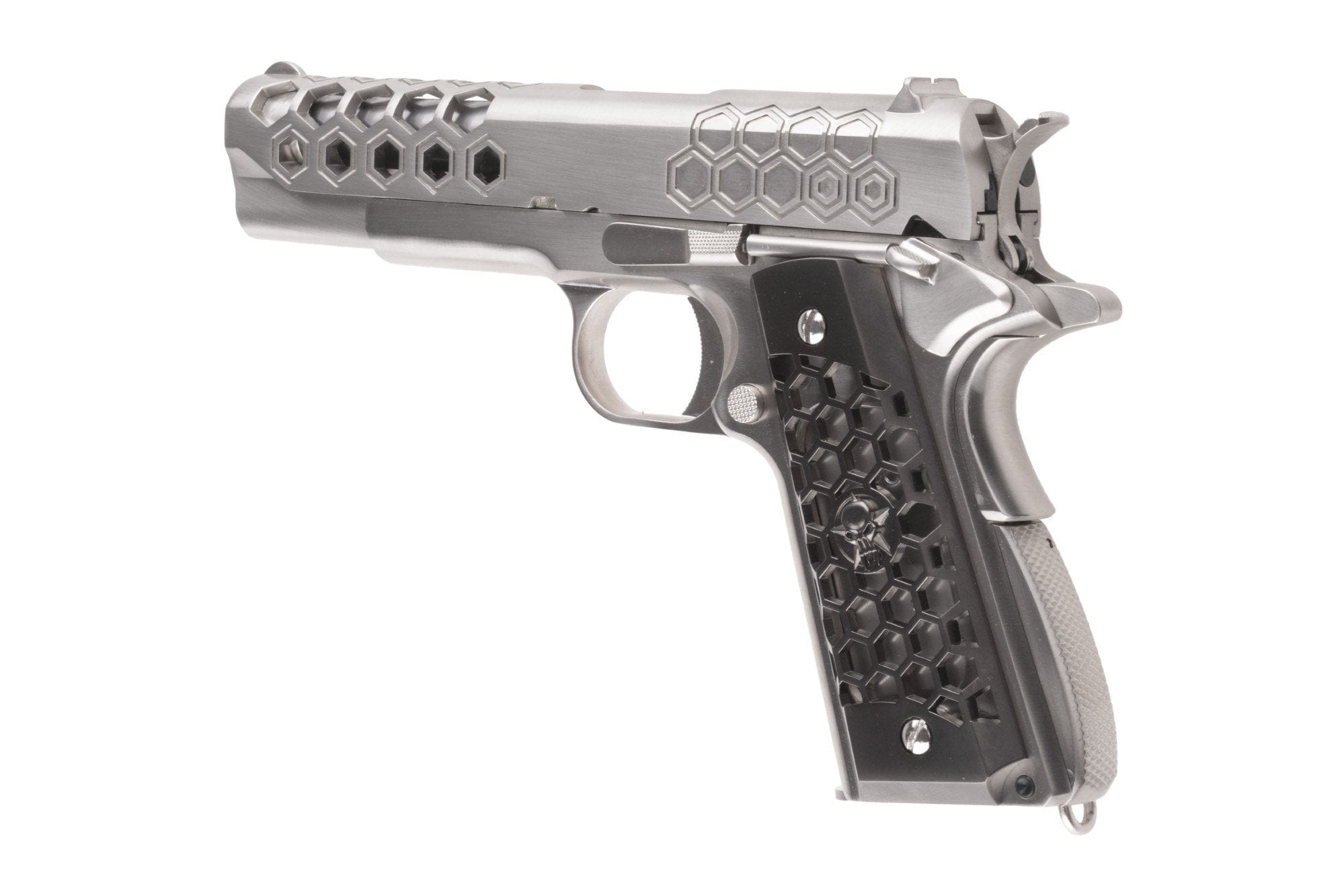 1911 Hex Cut V.3 pistol replica - silver by WE on Airsoft Mania Europe
