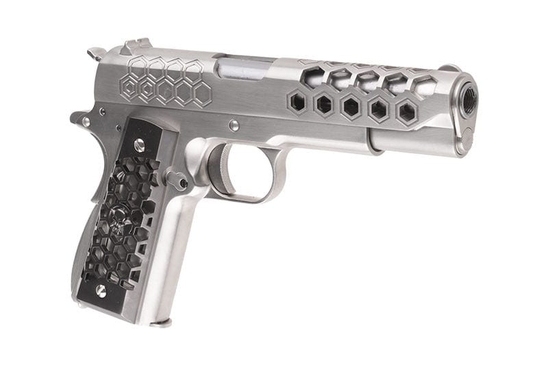 1911 Hex Cut V.3 pistol replica - silver by WE on Airsoft Mania Europe