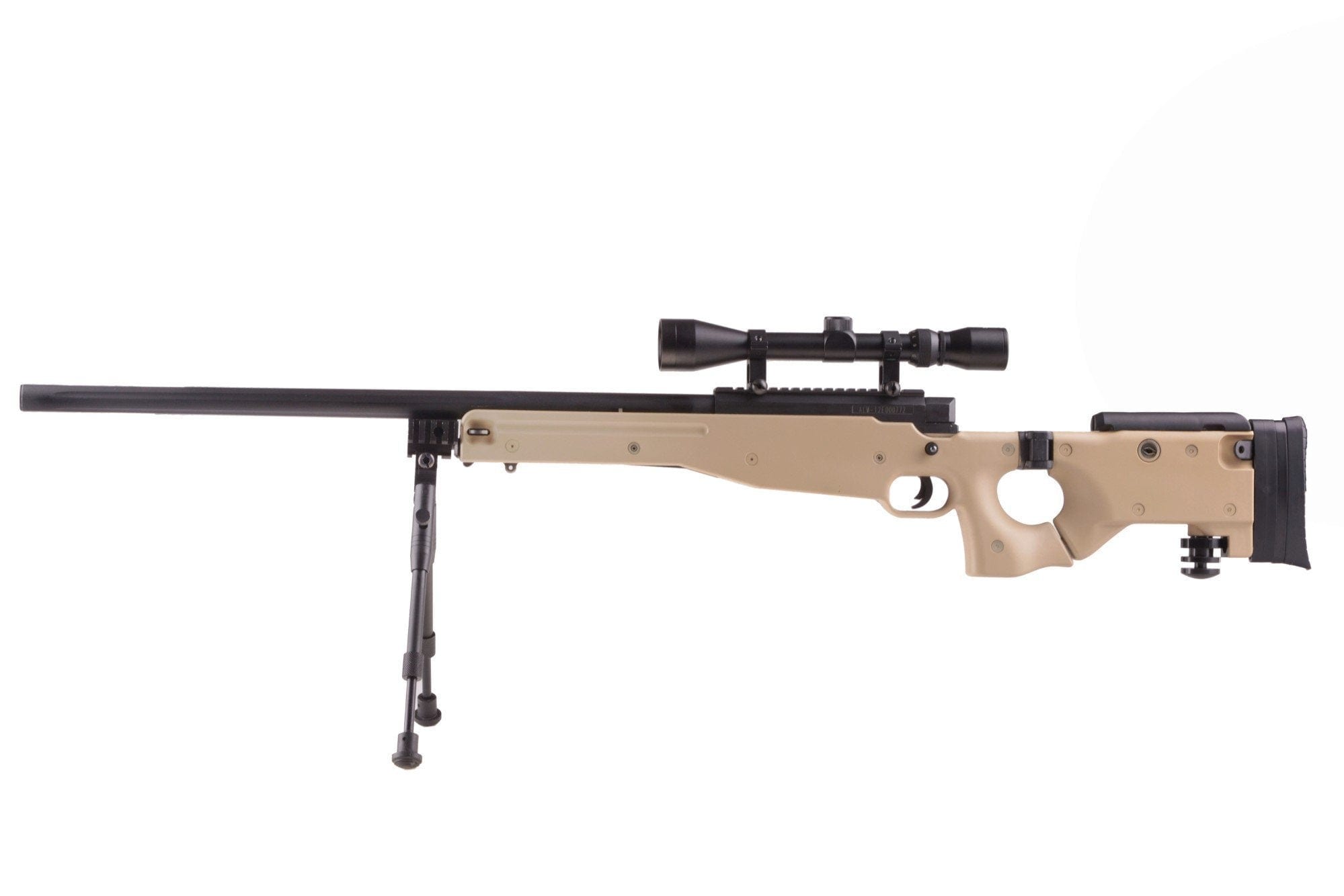 MB08A sniper rifle replica - with scope and bipod - tan by WELL on Airsoft Mania Europe