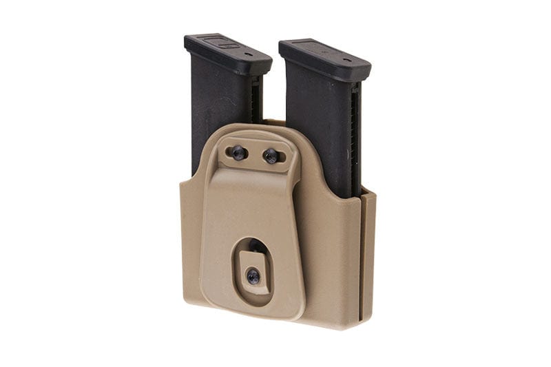 Double Pouch for Pistol Magazines (Belt Mount) - Dark Earth by FMA on Airsoft Mania Europe