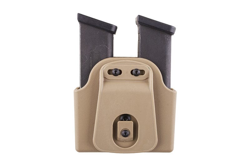 Double Pouch for Pistol Magazines (Belt Mount) - Dark Earth by FMA on Airsoft Mania Europe