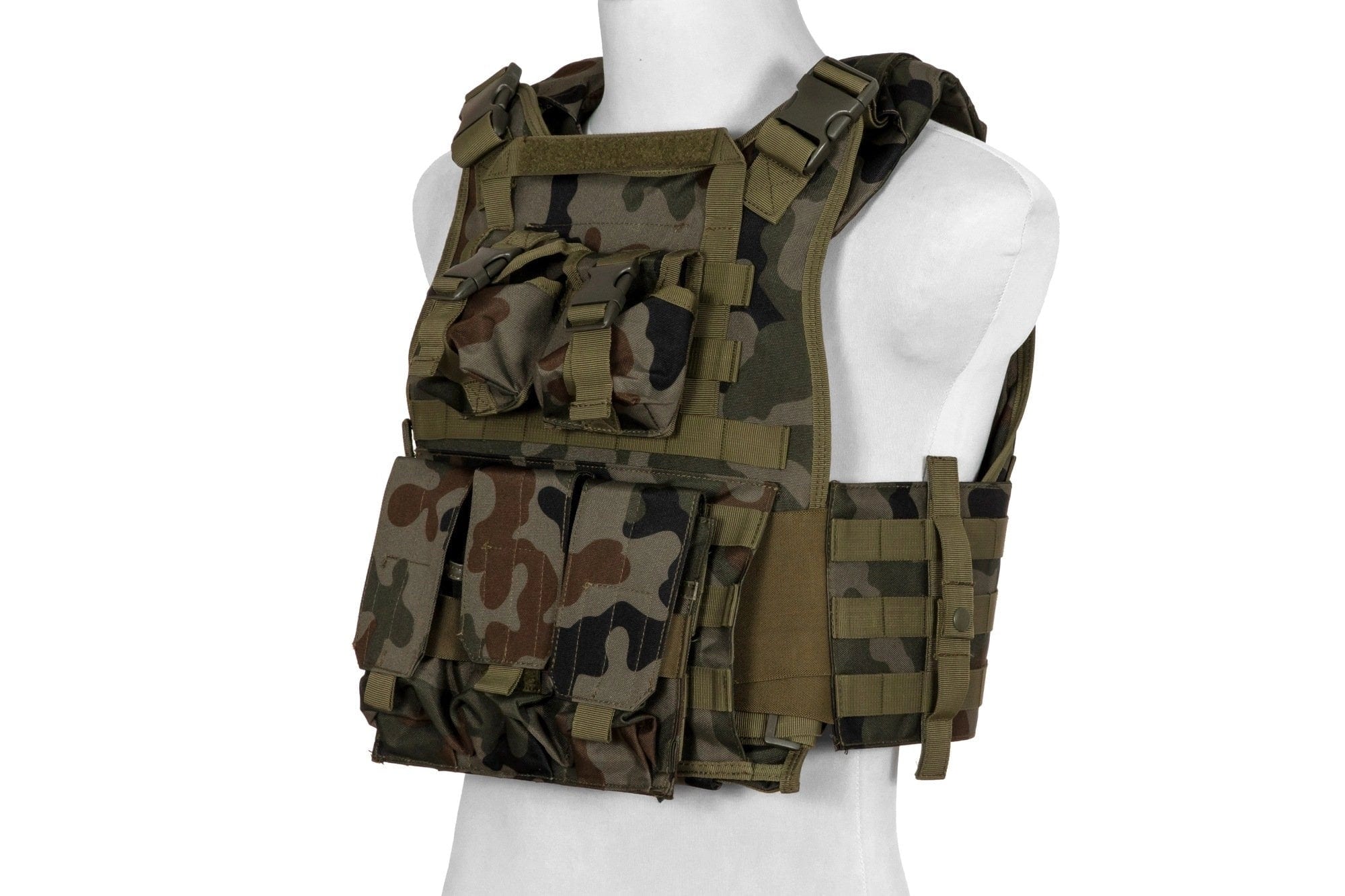 Plate Carrier Tactical Vest - WZ.93 Woodland Panther