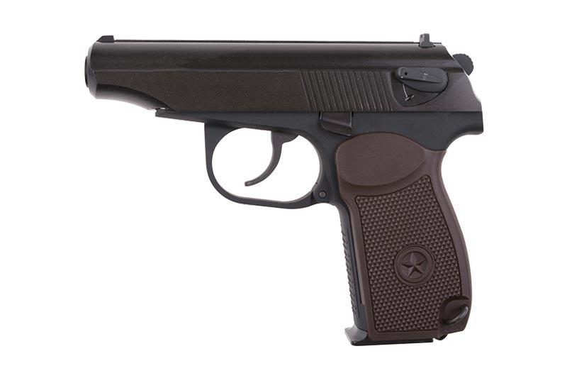 Suppressed MK Pistol Replica - Black/Brown Grip