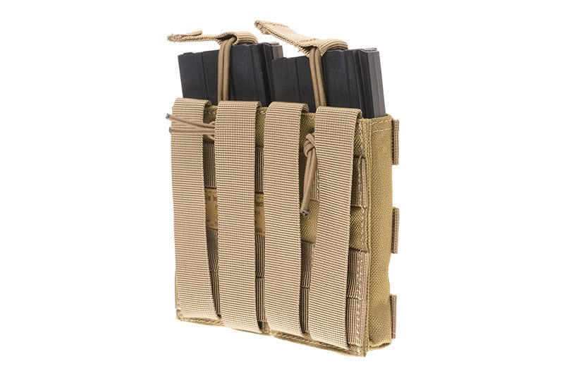 Double Open Top Pouch for M4/M16 Magazines - Khaki by Emerson Gear on Airsoft Mania Europe