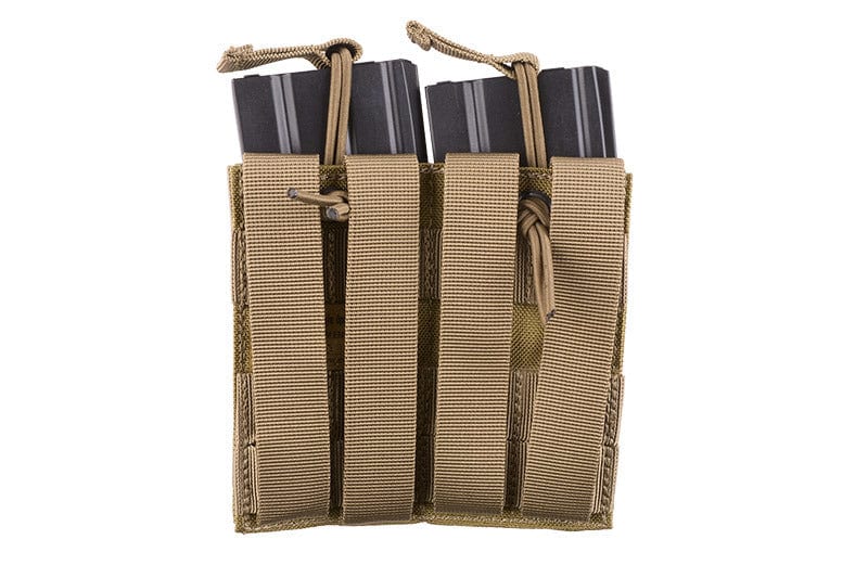 Double Open Top Pouch for M4/M16 Magazines - Khaki by Emerson Gear on Airsoft Mania Europe