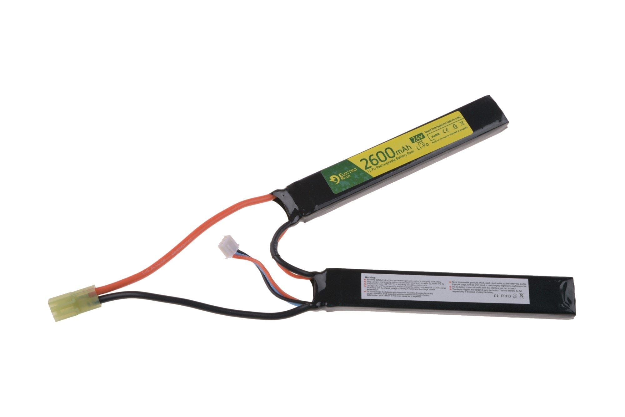 LiPo 7.4V 2600mAh 20C Battery - Butterfly by Electro River on Airsoft Mania Europe