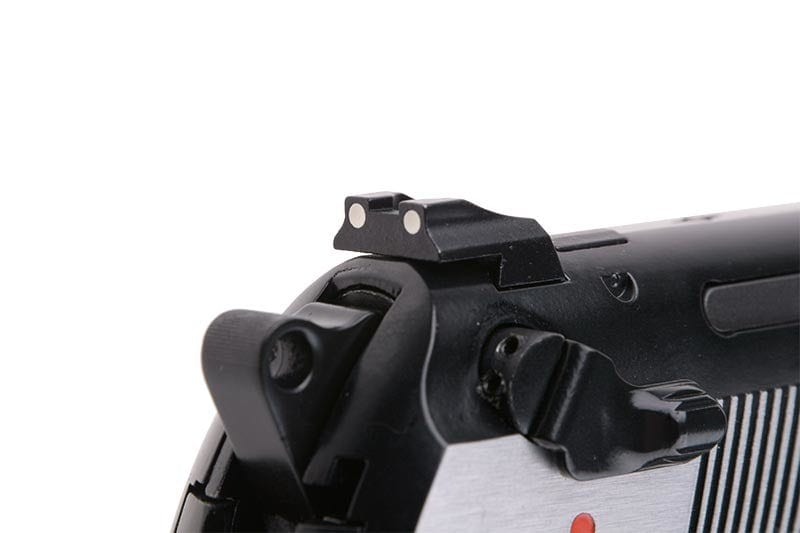 Samurai Edge Standard V2 M9 Full Auto gas Pistol - Black/Silver