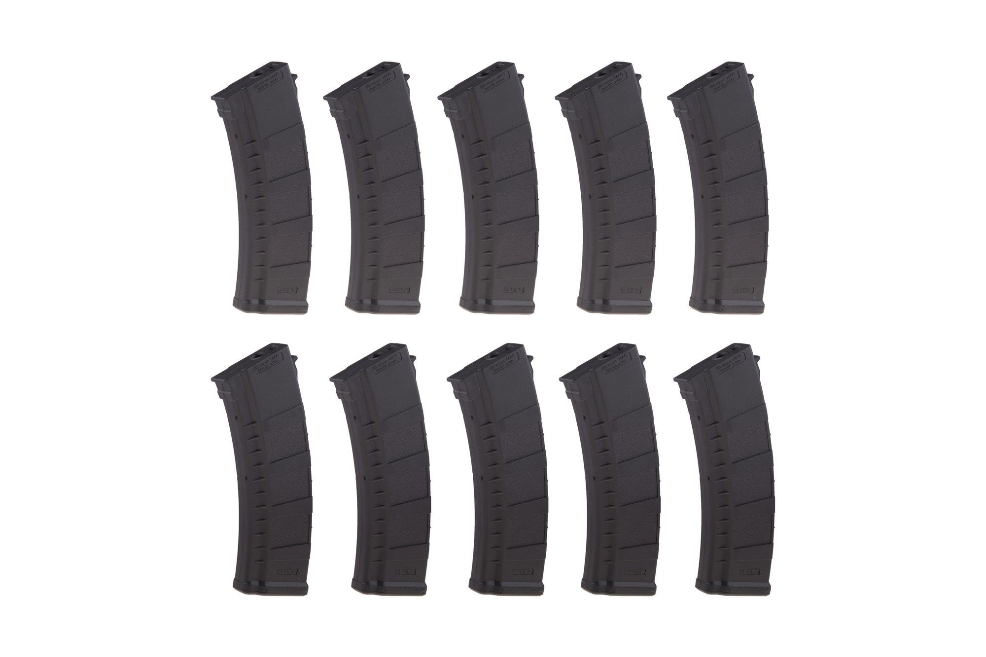 Set of 10 Mid-Cap 155 BB Magazines for AK Replicas - Black