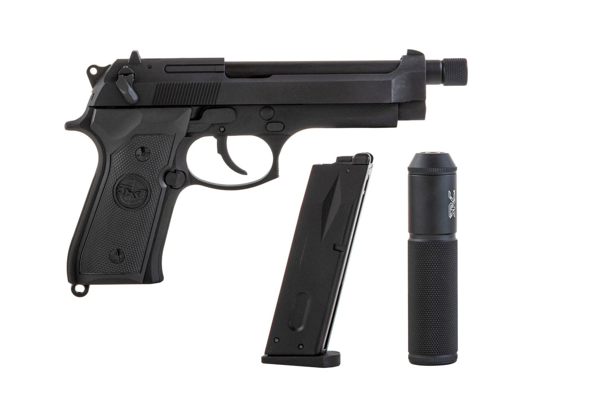 M92 Replika mit Schalldämpfer – schwarz
