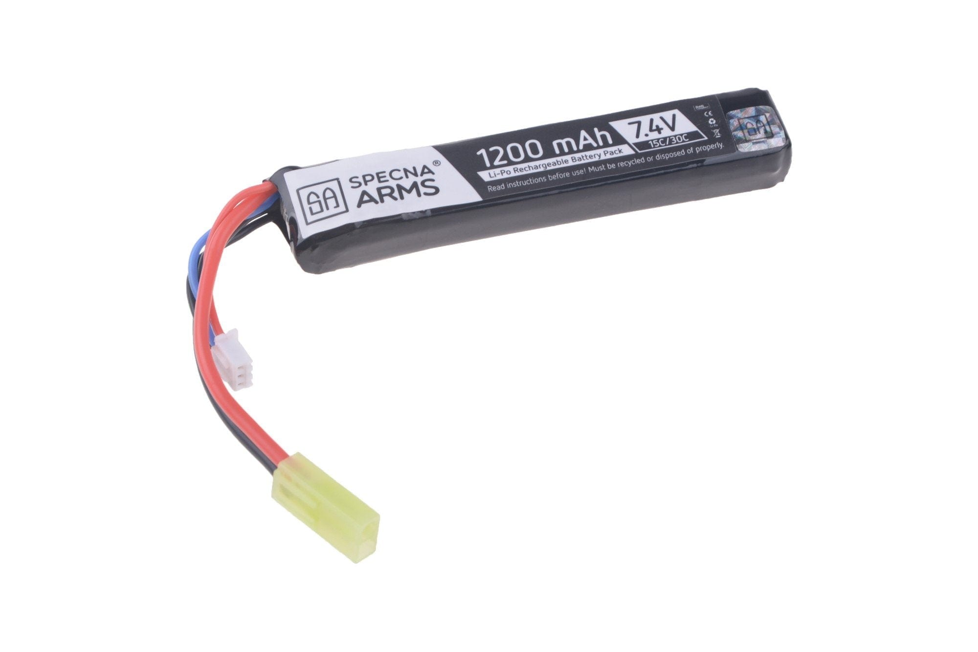 7.4V 1200mAh LiPo battery 15 / 30C by Specna Arms on Airsoft Mania Europe