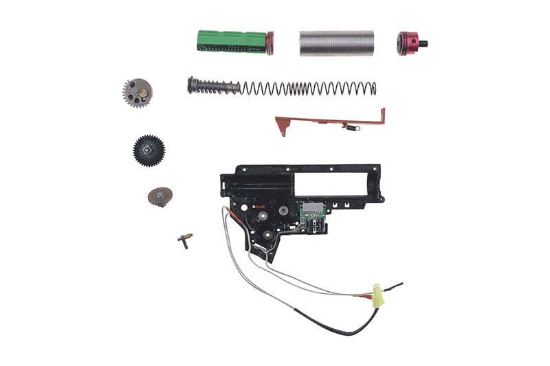 Complete, reinforced gearbox v.2 Mod2 with electronic contact (rear wiring) by Specna Arms on Airsoft Mania Europe