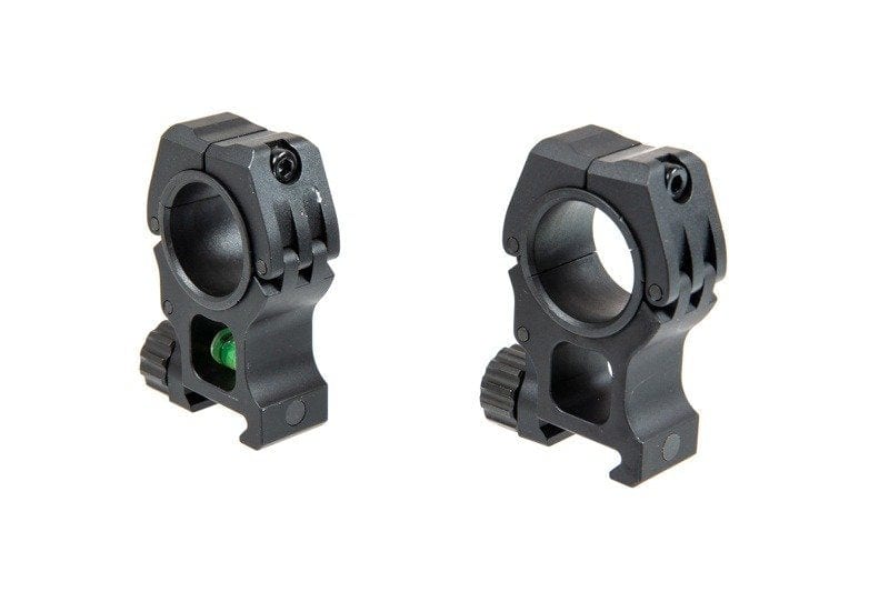 25.4-30mm M10 Scope Mount with Level - Black by AIM-O on Airsoft Mania Europe