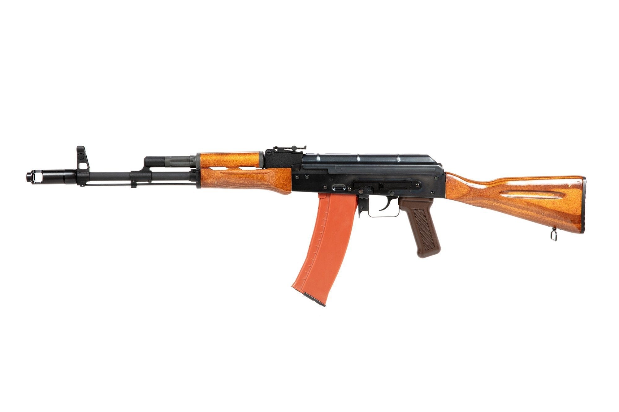 WE airsoft AK74 GBBR Open Bolt (Real Wood version)