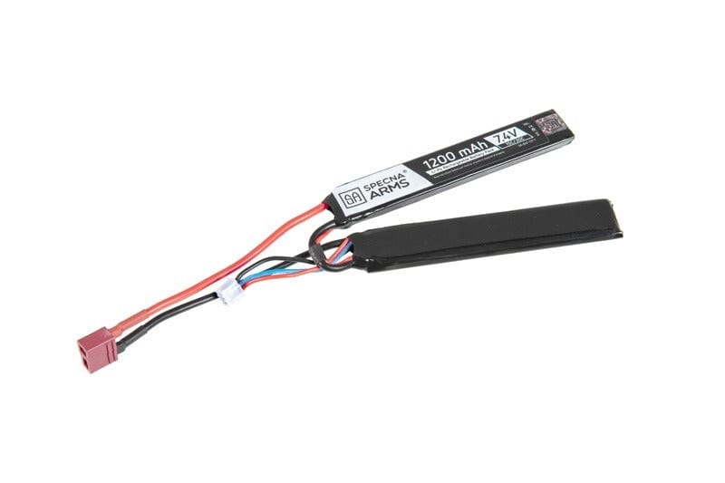 LiPo 7,4V 1200mAh 15/30C Battery - Butterfly Configuration - T-Connect (Deans)