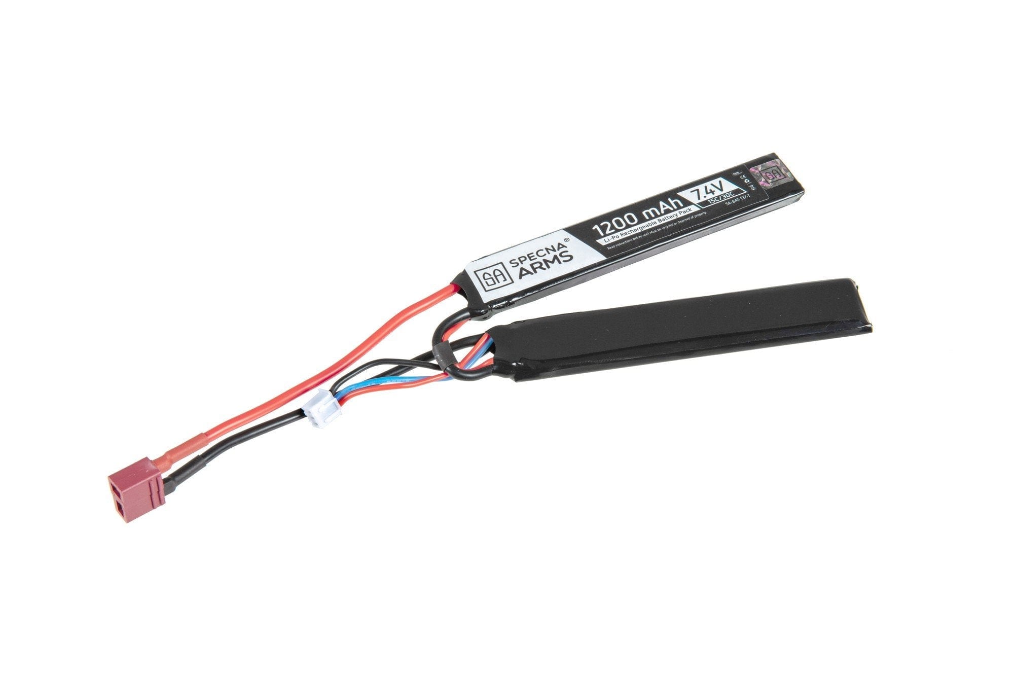 LiPo 7.4V 1200mAh 15 / 30C Battery - Butterfly Configuration - T-Connect (Deans) by Specna Arms on Airsoft Mania Europe