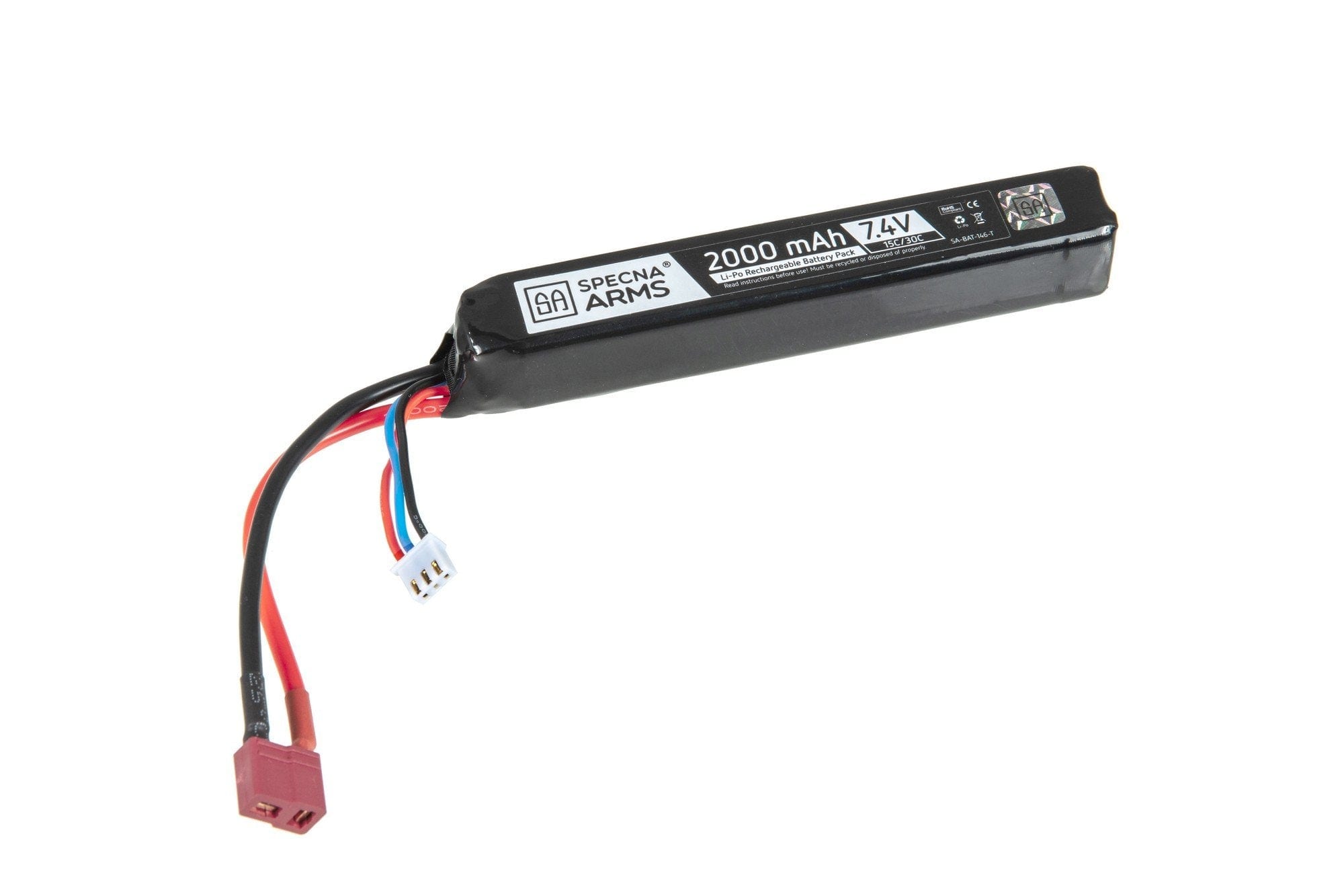 LiPo 7.4V 2000mAh 15 / 30C Battery - T-Connect (Deans) by Specna Arms on Airsoft Mania Europe