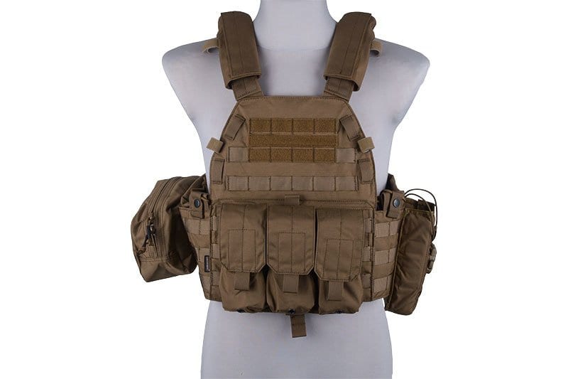 94K M4 Plate Carrier Tactical Vest - Coyote Brown by Emerson Gear on Airsoft Mania Europe