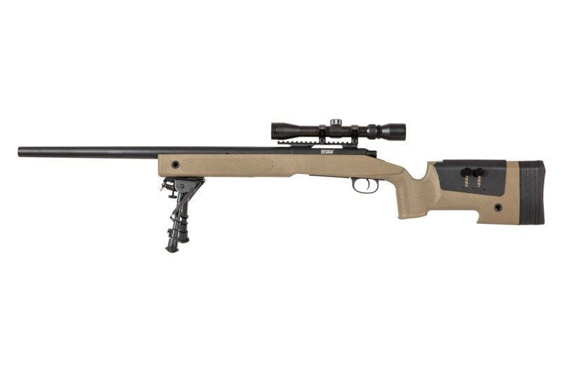 SA-S02 CORE™ sniper rifle replica with bipod and scope - tan
