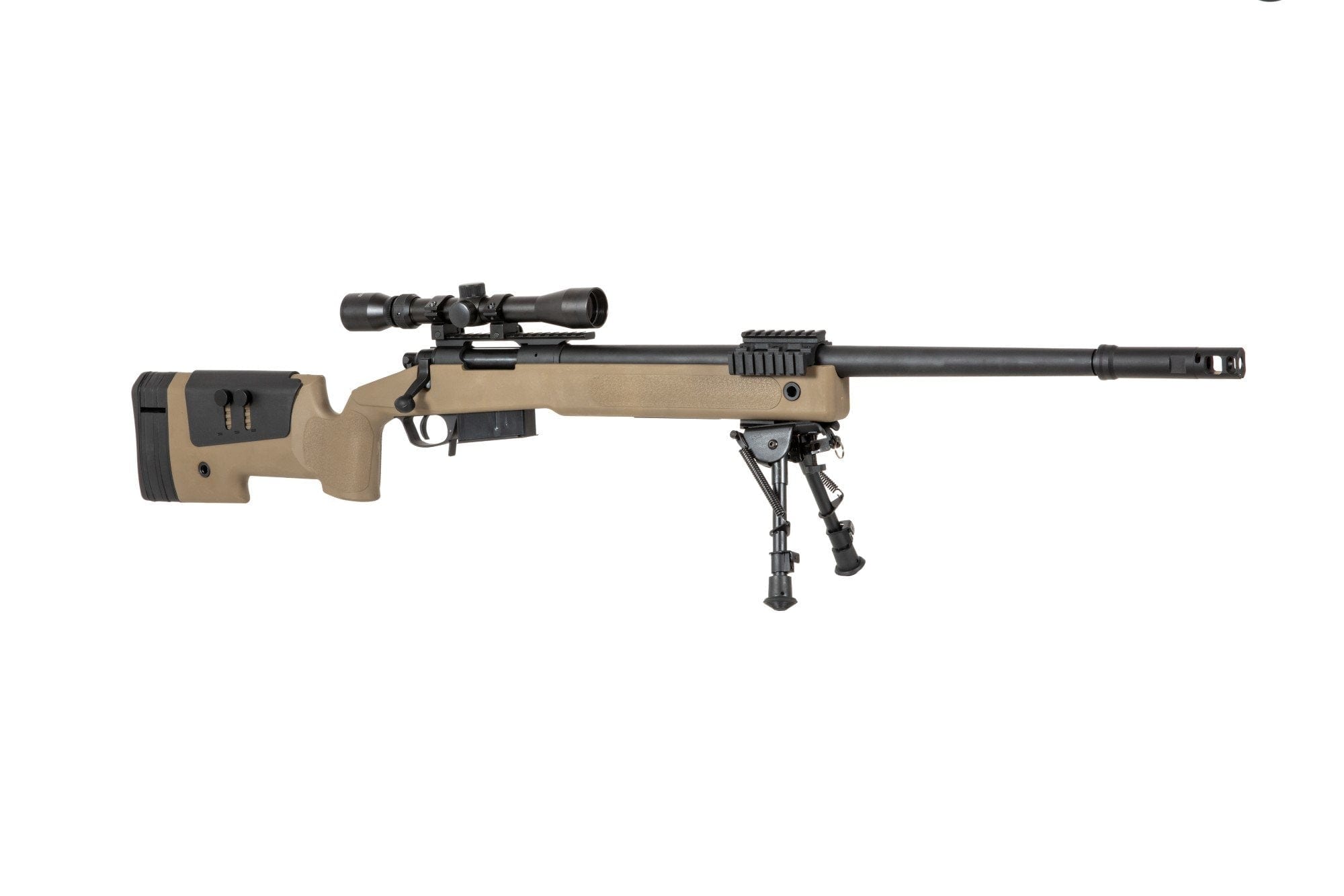 SA-CORE ™ S03 replica sniper rifle with scope and bipod - tan by Specna Arms on Airsoft Mania Europe