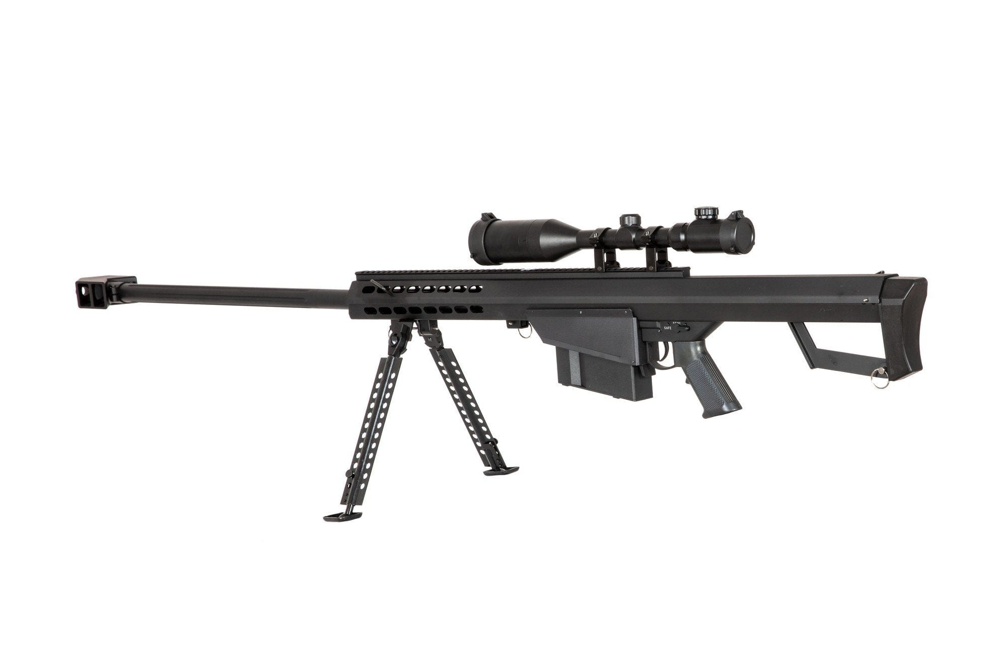 Fucile da cecchino a Molla Barrett M82A1 SW-024A (con ottica + bipiede) - nero