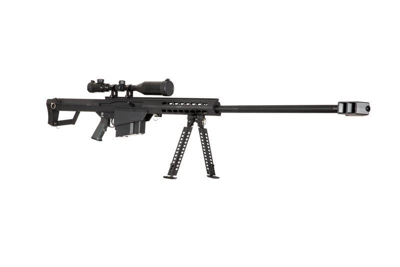 Barrett M82A1 SW-024A Spring Sniper Rifle (mit Zielfernrohr + Zweibein) - schwarz