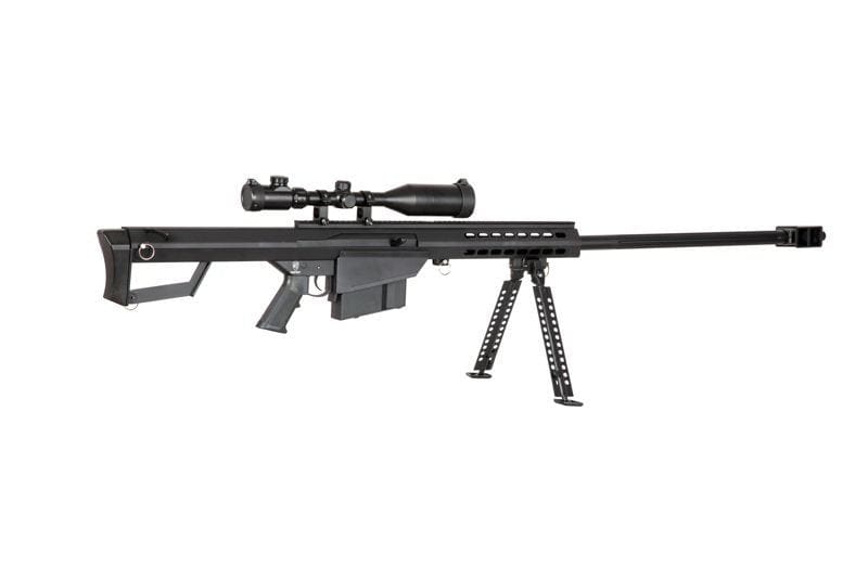 Barrett M82A1 SW-024A Spring Sniper Rifle (with scope + bipod) - black