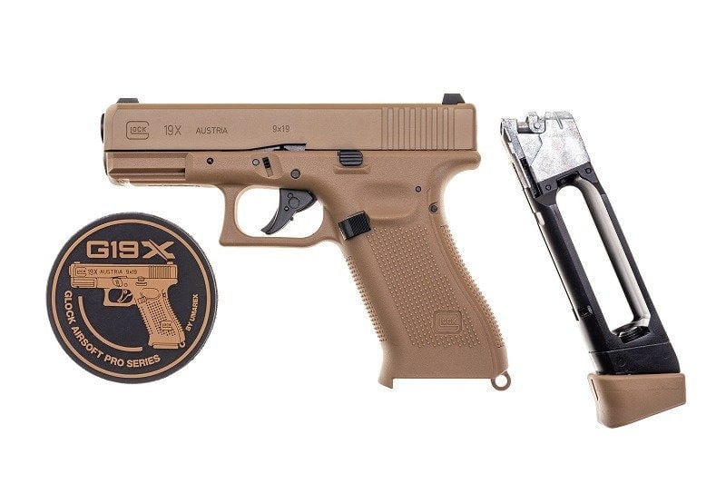 19X CO2 GBB Glock Pistol Replica - Coyote Brown by Umarex on Airsoft Mania Europe