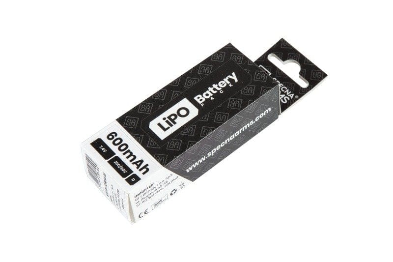 LiPo 7.4V 600mAh 20/40C Battery for PDW - T-Connect (Deans)