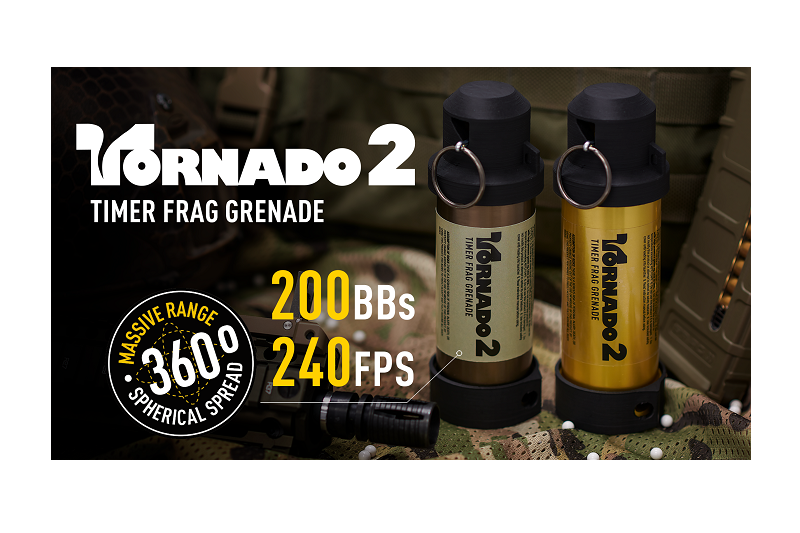 Tornado 2 Timer Gas Grenade - Launch Edition FDE by Airsoft Innovations on Airsoft Mania Europe