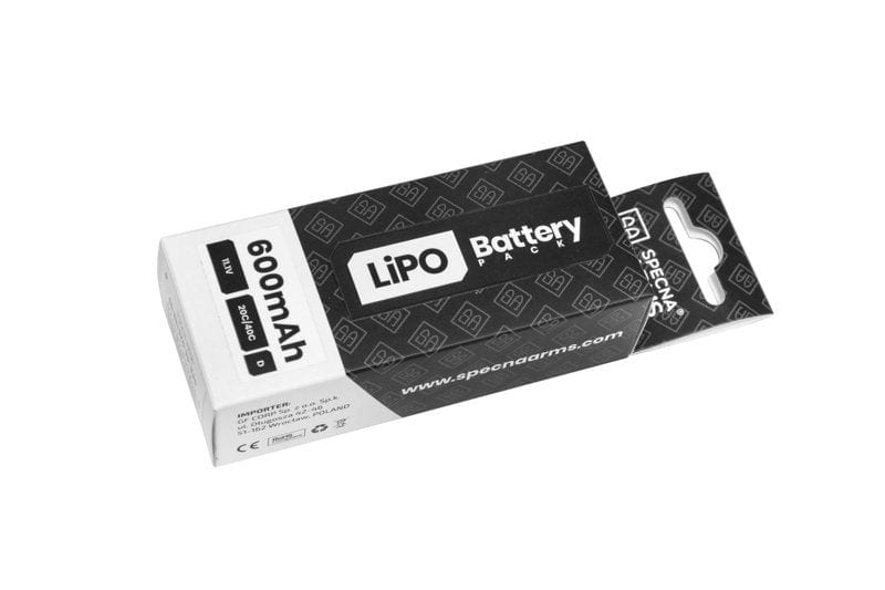 LiPo 11.1V 600mAh 20/40C Battery for PDW - T-Connect (Deans)