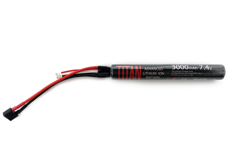 Li-Ion 7.4V 3000mAh Stick (DEANS) Battery by Titan on Airsoft Mania Europe