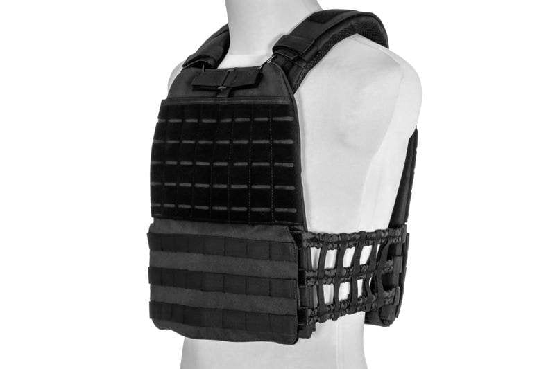 MOLLE/Laser-Cut Plate Carrier Tactical Vest - Black