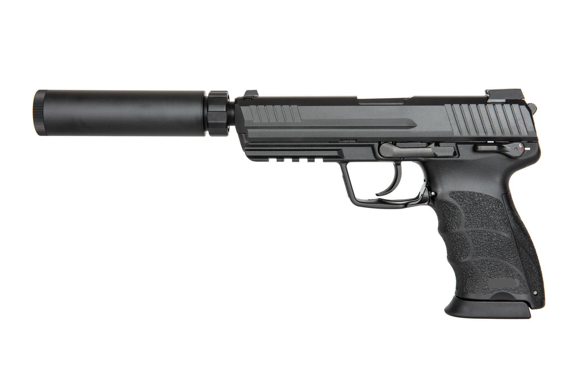 TM45 Tactical Pistol Replica with Silencer - Black
